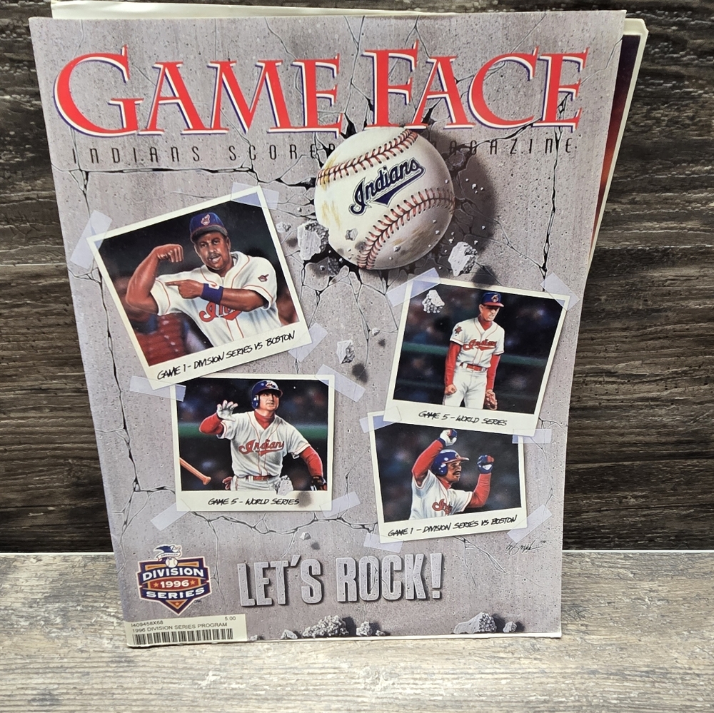 1996 Playoffs‎ Divisional Series Cle Indians Game Face Magazine MLB Baseball